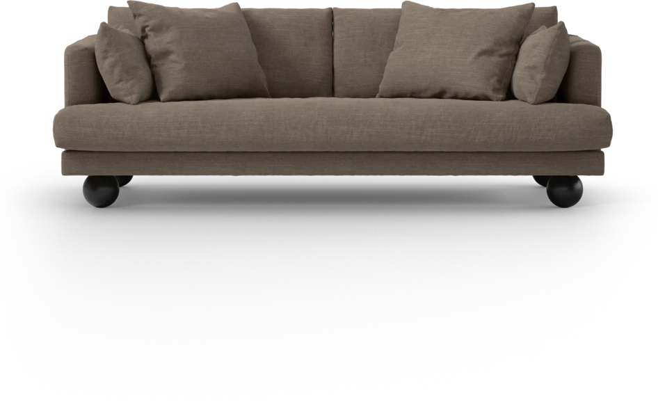 Harper - 3-sits soffa, hel dyna - Brun