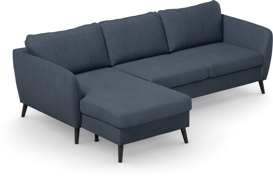 County - 3-sits soffa med flyttbar schäslong - Blå
