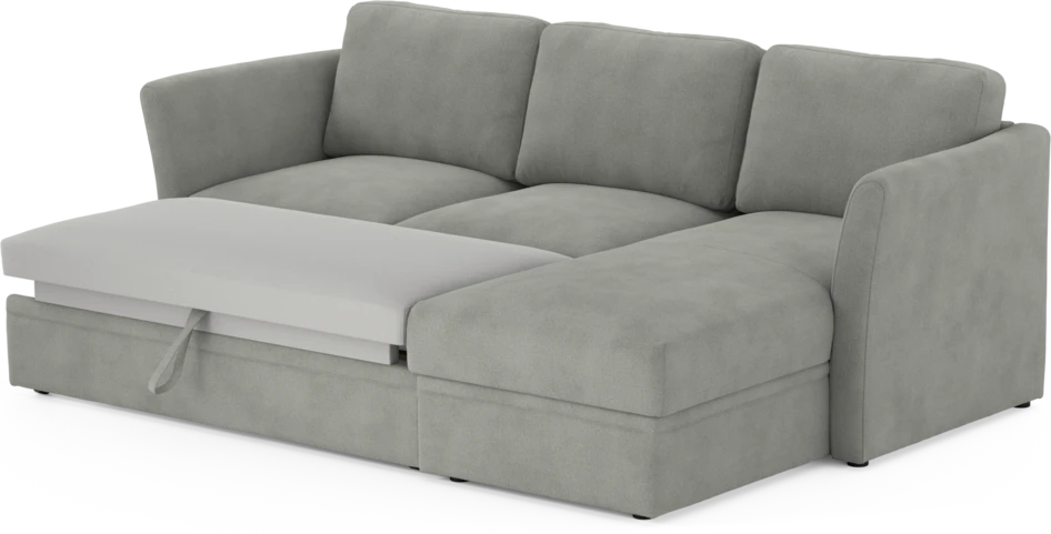 Öland - Bäddsoffa med schäslong höger - Grå