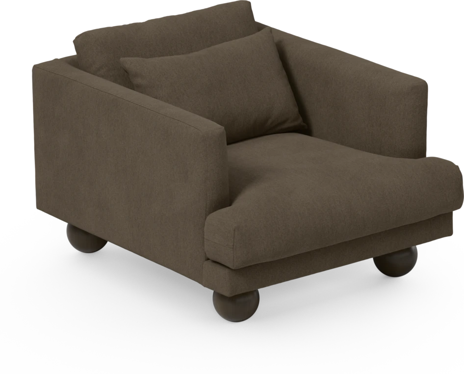 Harper - Fåtölj, 75 cm - Brun