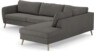 County - 2,5-sits soffa med divan höger - Brun