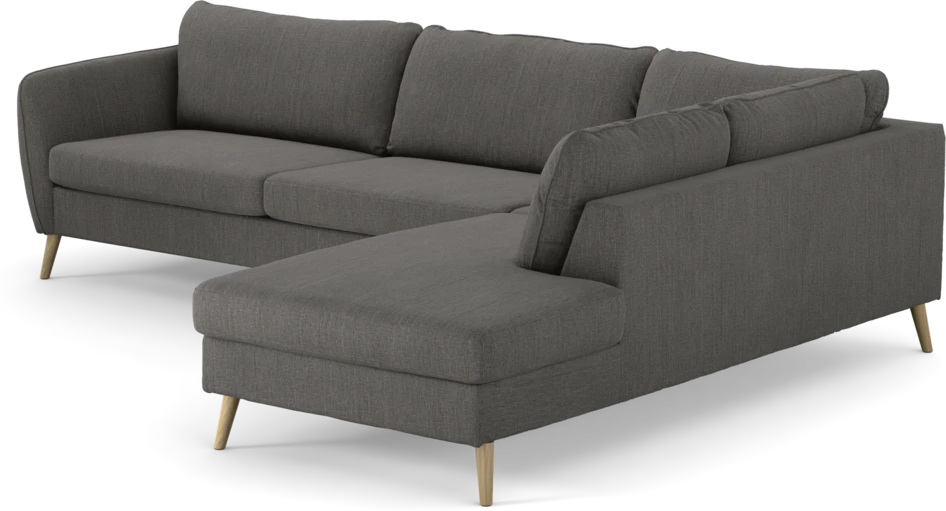 County - 2,5-sits soffa med divan höger - Brun