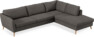 County - 2,5-sits soffa med divan höger - Brun