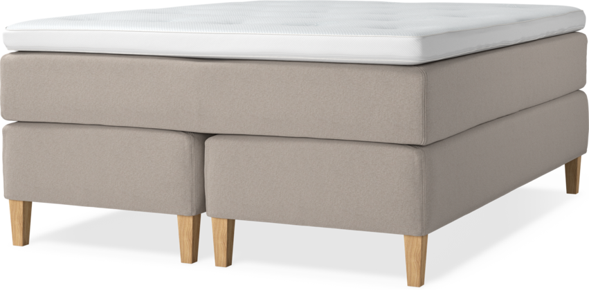 Delux Exclusive - Kontinentalsäng, dubbelsäng med bäddmadrass - Beige