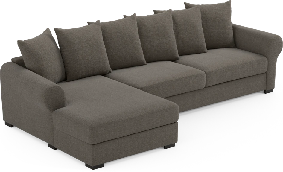 Town - 3-sits soffa med schäslong vänster - Grå