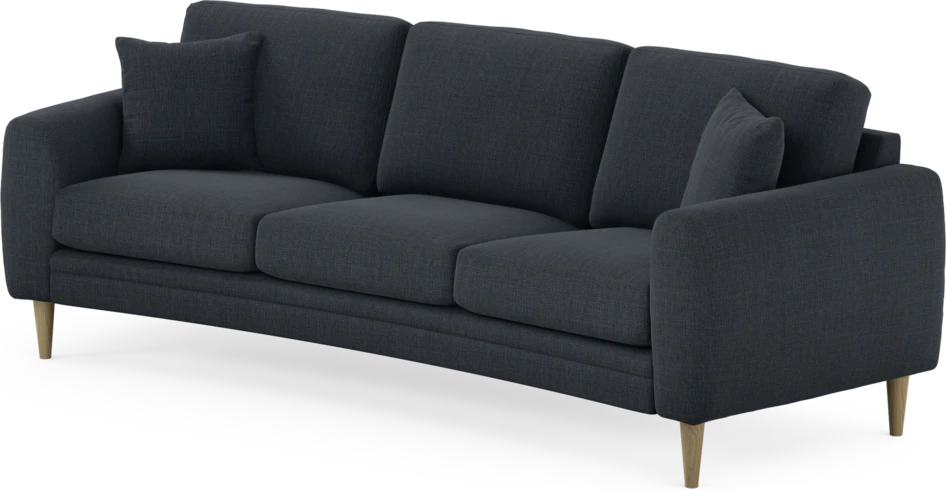 Eden - 3-sits soffa svängd - Blå