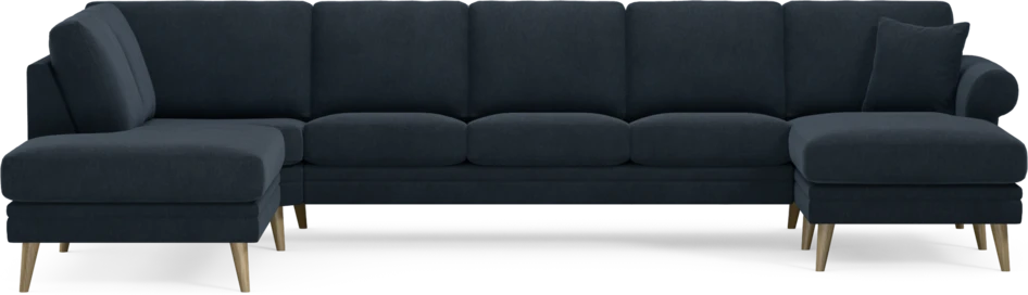 Eden - 3-sits soffa med divan vänster och schäslong höger - Blå