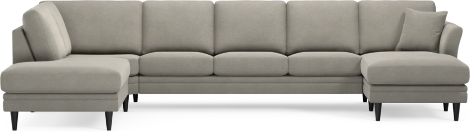 Eden - 3-sits soffa med divan vänster och schäslong höger - Grå