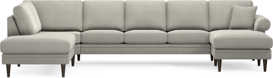 Eden - 3-sits soffa med divan vänster och schäslong höger - Grå