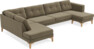 Rio - 4-sits soffa med divan vänster och schäslong höger - Grön
