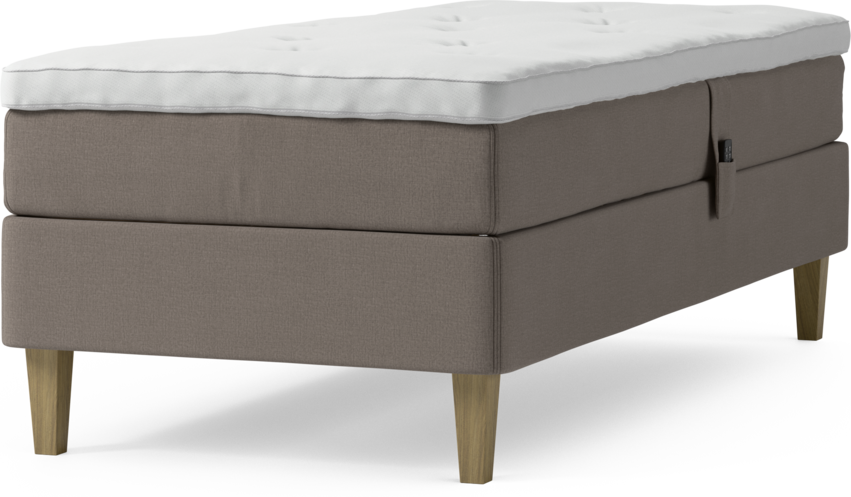 Delux Sense - Ställbar säng, enkelsäng med bäddmadrass och sängben