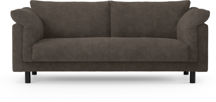 Cherrie - 2,5-sits soffa, hel dyna, fast klädsel - Brun