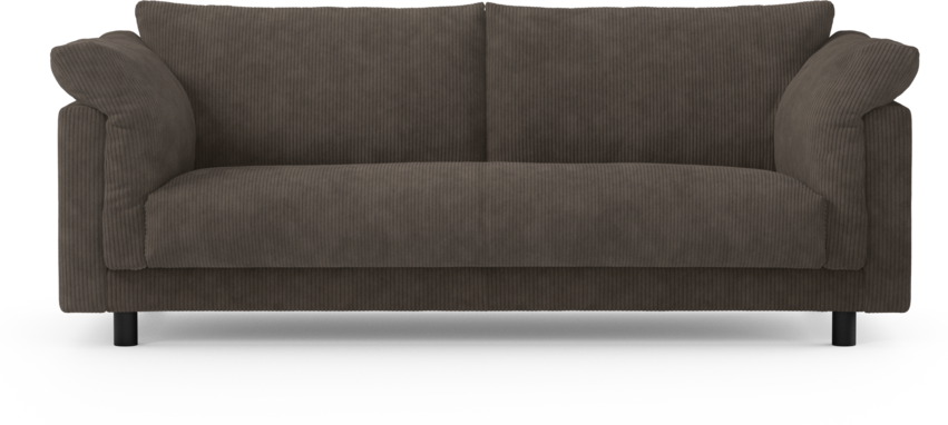 Cherrie - 2,5-sits soffa, hel dyna, fast klädsel - Brun