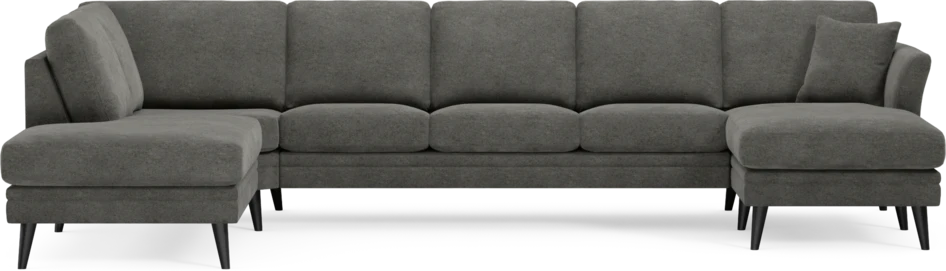 Eden - 3-sits soffa med divan vänster och schäslong höger - Grå