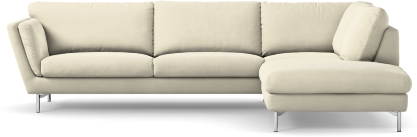 Madison Lux - 3-sits soffa med divan höger - Vit