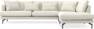 Harper - 3-sits soffa med divan höger - Vit