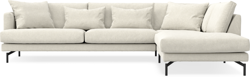 Harper - 3-sits soffa med divan höger - Vit