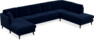 Eden - 3-sits soffa med schäslong vänster och divan höger - Blå