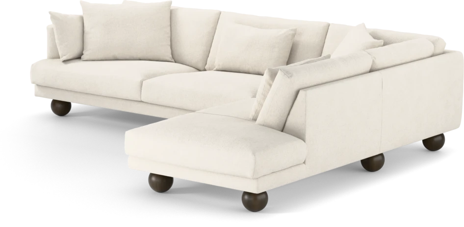 Harper - 3-sits soffa med divan höger - Vit