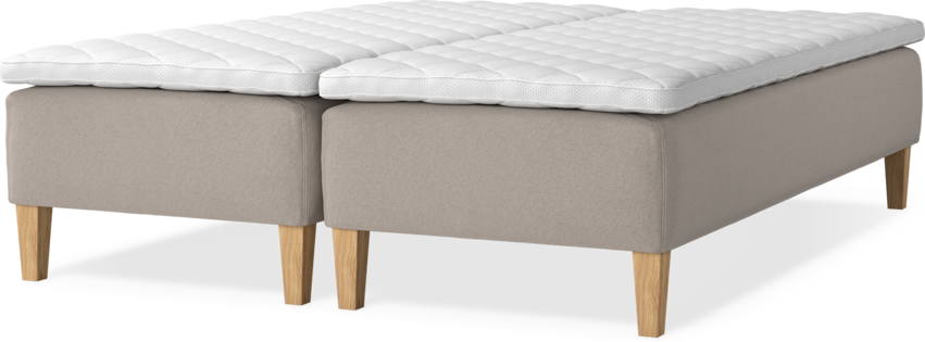 Delux Sense - Ramsäng, dubbelsäng med bäddmadrass - Beige