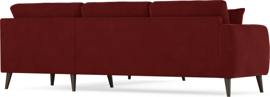 Eden - Hörnsoffa, 2,5+2,5-sits - Röd