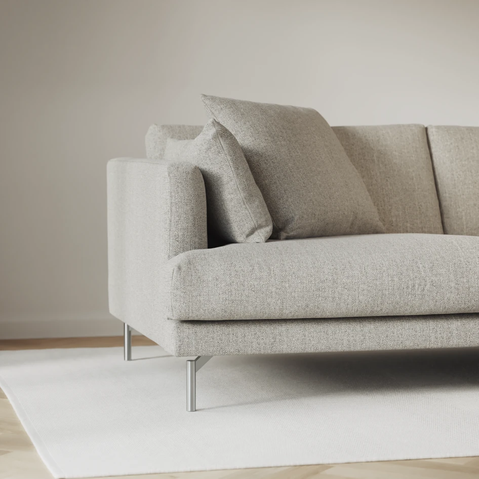 Harper - 3-sits soffa, hel dyna - Vit