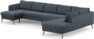 County - 4-sits soffa med schäslong vänster och divan höger - Blå