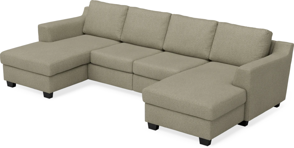 Friday - 2-sits soffa med två schäslonger - Beige