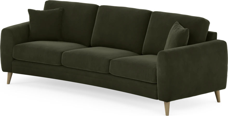 Eden - 3-sits soffa svängd - Grön