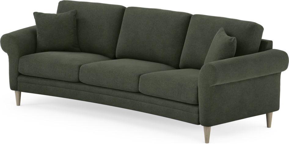 Eden - 3-sits soffa svängd - Grön