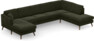 Eden - 3-sits soffa med schäslong vänster och divan höger - Grön