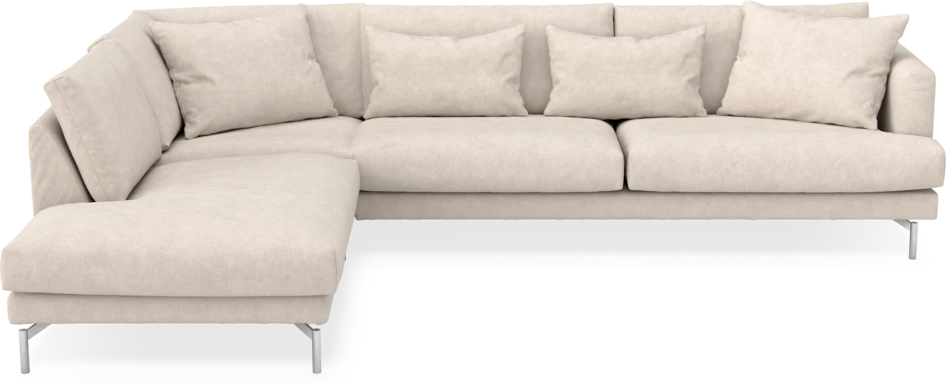 Harper - 3-sits soffa med divan vänster - Vit