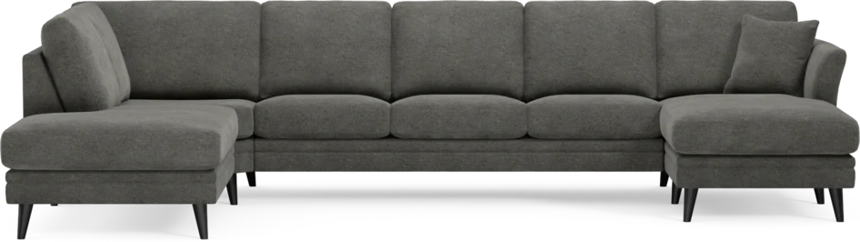 Eden - 3-sits soffa med divan vänster och schäslong höger - Grå