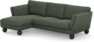 Madison Lux - 2-sits soffa med schäslong vänster - Grön