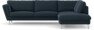 Madison Lux - 3-sits soffa med divan höger - Blå