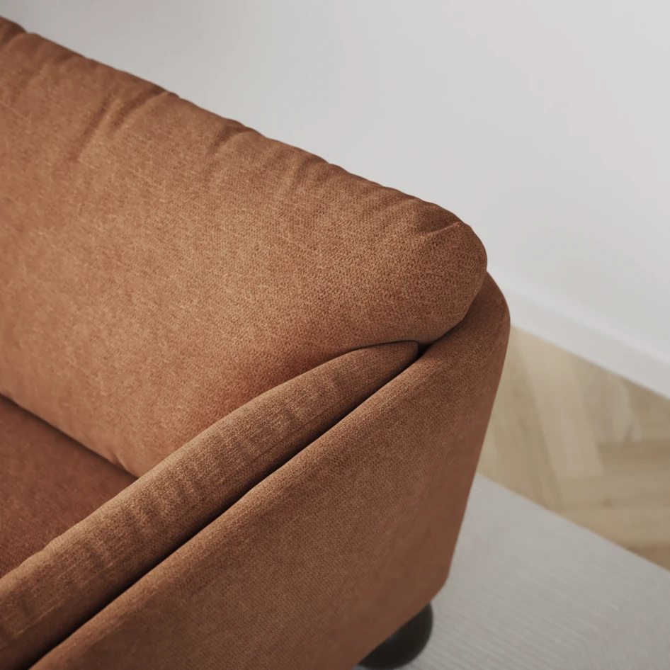 Madison Lux - Hörnsoffa med schäslong höger - Orange