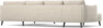 Madison Lux - 2-sits soffa med schäslong vänster och divan höger - Beige