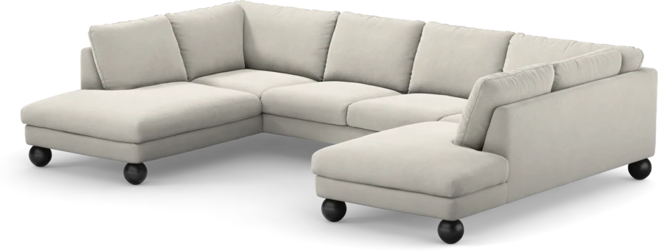 Madison Lux - 2-sits soffa med divan vänster och höger - Vit