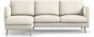 Madison Lux - 2-sits soffa med schäslong vänster - Vit