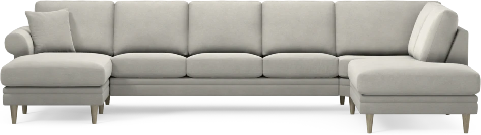 Eden - 3-sits soffa med schäslong vänster och divan höger - Grå