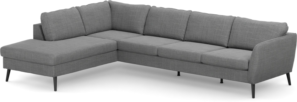 County - 3-sits soffa med divan vänster - Grå