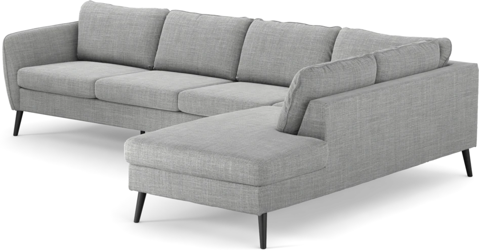 County - 3-sits soffa med divan höger - Grå