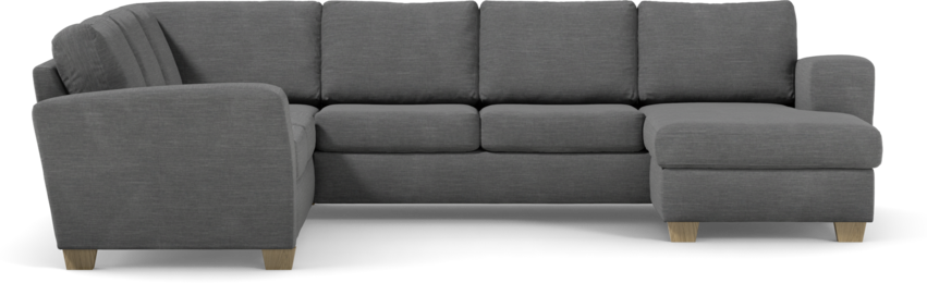 Friday - Hörnsoffa, 2+3-sits med schäslong höger - Grå