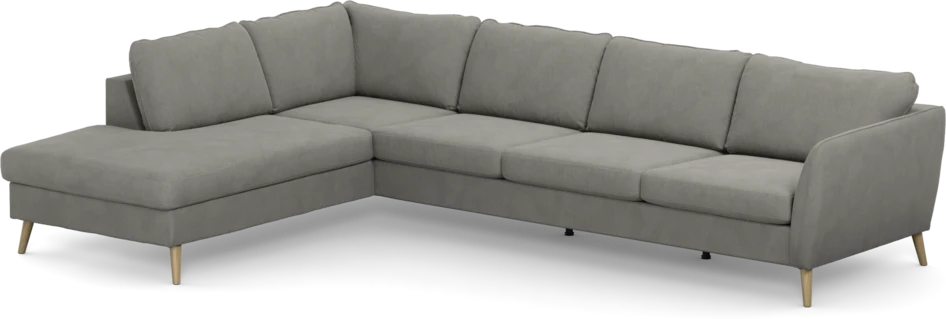 County - 3-sits soffa med divan vänster - Grå