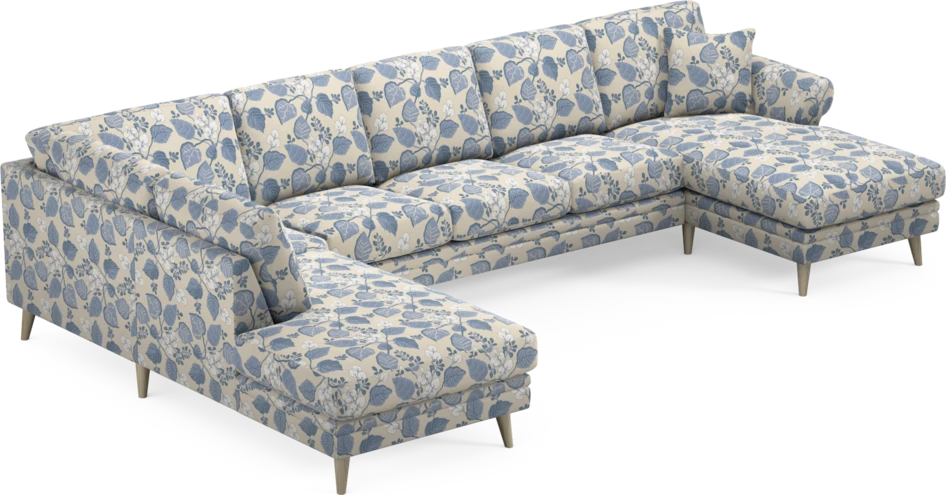 Eden - 3-sits soffa med divan vänster och schäslong höger - Flerfärgad