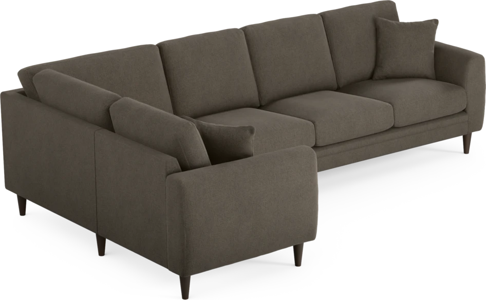 Eden - Hörnsoffa, 1+3-sits - Brun