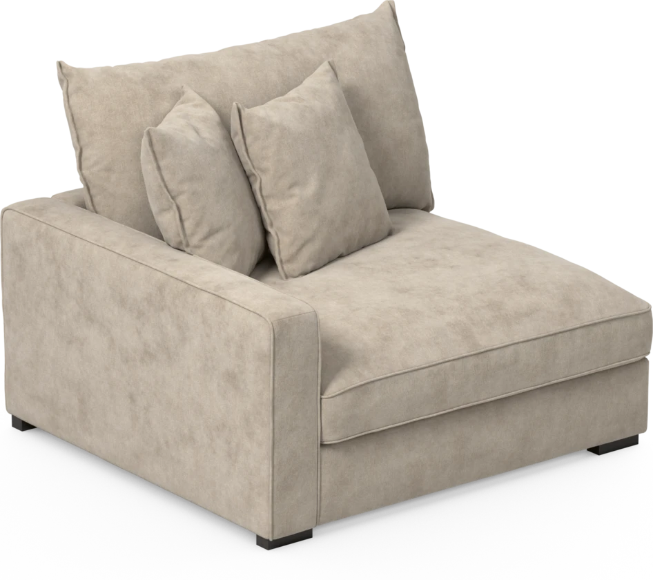 Rossi - 1,5-sits med armstöd vänster - Beige