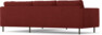 Madison Lux - 2-sits soffa med divan höger - Röd