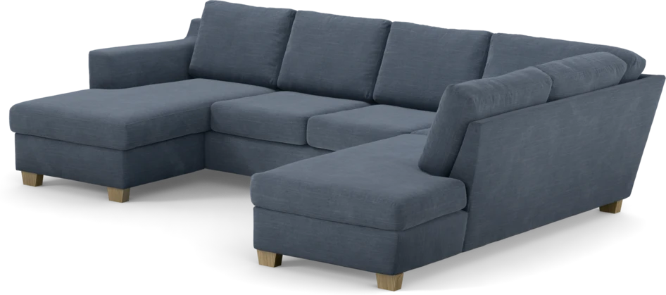 Friday - 3-sits soffa med schäslong vänster och divan höger - Blå