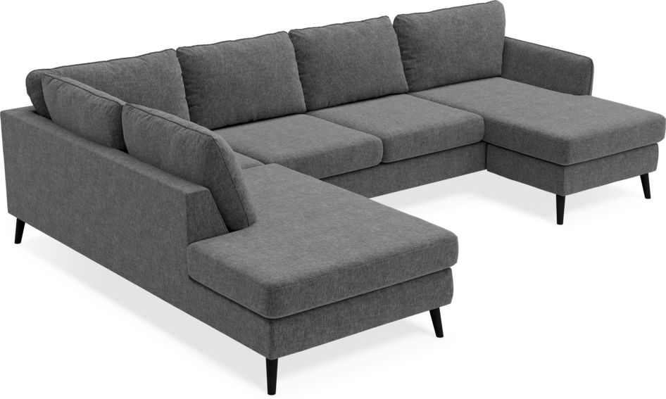 County - 3-sits soffa med divan vänster och schäslong höger - Grå